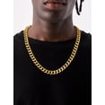 thumbnail image 3 of Suplight Cuban Link Chain for Men Women, Gold Plated Stainless Steel Waterproof Miami Curb Cuban Chain Necklace, 12mm 26 Inch Hip Hop Mens Jewelry Gifts for Brother Friends Birthday, 3 of 8