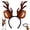 Deer Set, variant on Joyfy 12 Pcs Costume Accessories, 80s 90s Rapper Accessories Outfit for Men Women Old School Rapper Cosplay, Halloween Themed Party Decorations