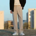 thumbnail image 2 of Pantalones de traje para hombre, color caqui, holgados, elásticos, rectos, drapeados, para hombre, pierna ancha, ropa barata, elegante, caliente, fina, 2 of 5