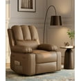 thumbnail image 1 of GARVEE Oversized Wide Rocker Swivel Recliner Chair, Stain Resistant, Beige, 1 of 8