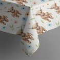 thumbnail image 4 of Beige Highland Cow Flower Pattern Rectangle Tablecloth 60"x120",Waterproof Polyester Rectangle Table Cloth, Wipeable Spillproof Polyester Tablecloth for Dining, Camping, Indoor and Outdoor, 4 of 6