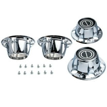 Maxpeedingrods Wheel Hub 4x4 Center Cap For BRONCO F150 VAN Chrome & Black W/ 2 Open 1980-1996