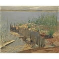 thumbnail image 3 of Fritz Voellmy 18x15 Black Modern Framed Museum Art Print Titled - Study at the Shore of the Untersee (1925), 3 of 5