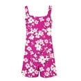 thumbnail image 4 of Alkepwun Overalls for Women Summer Floral-Print Sleeveless Casual Wide Leg Short Jumpsuit with Pockets Lightweight Comfort Breathable Loose Plus Size Daily Rompers, 4 of 6