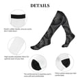 thumbnail image 5 of Lsque Black Spiders Pattern Sport Compression Socks for Men & Women 15-20 mmHg Knee High Nurse Pregnant Running Medical and Travel Athletic, 5 of 6