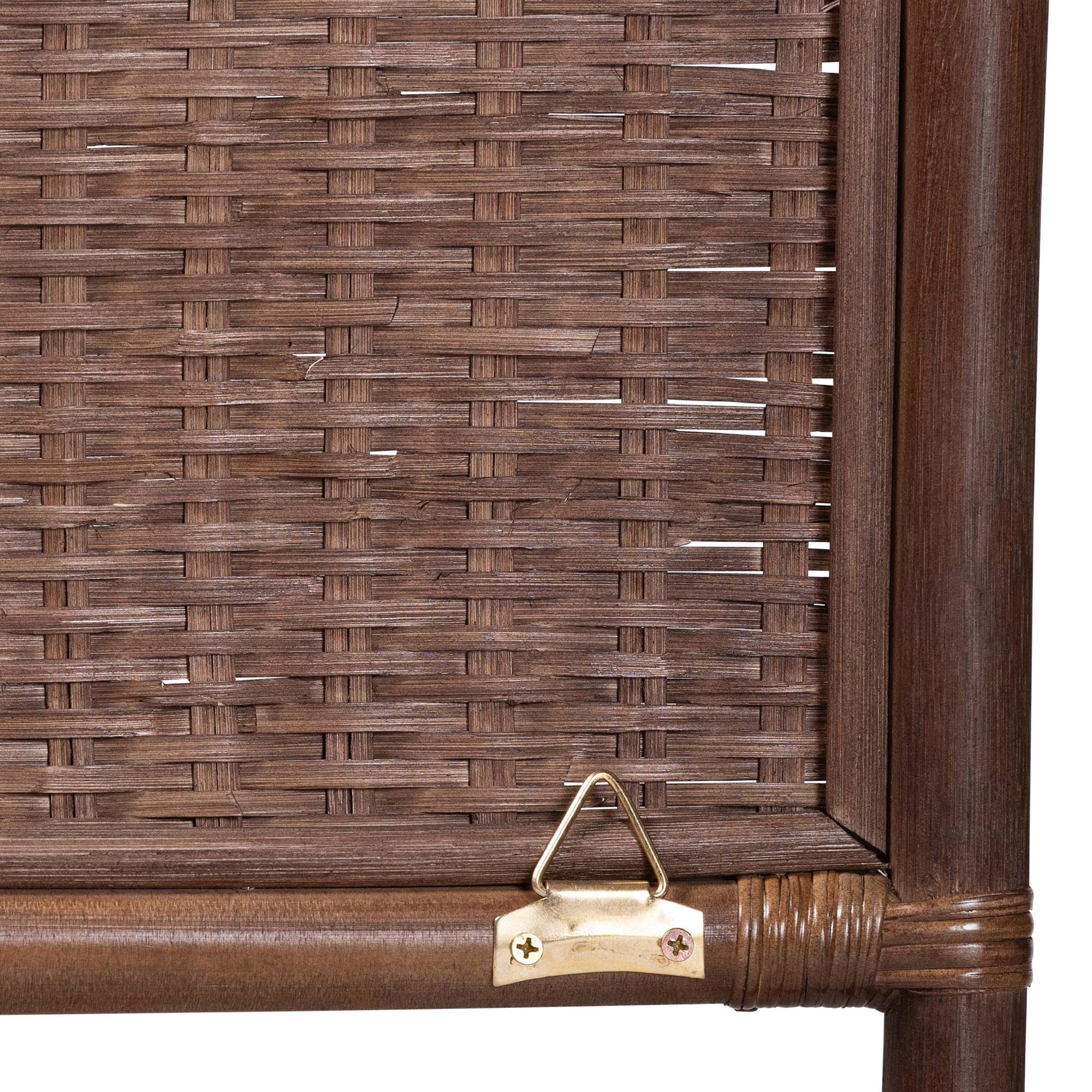 bali & pari Einya Boho Standalone Headboard, King, Coffee Bean