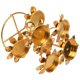 thumbnail image 2 of 1pc Lotus Design Candlestick Decorativo Vela Temple Soporte de vela Golden, 2 of 6