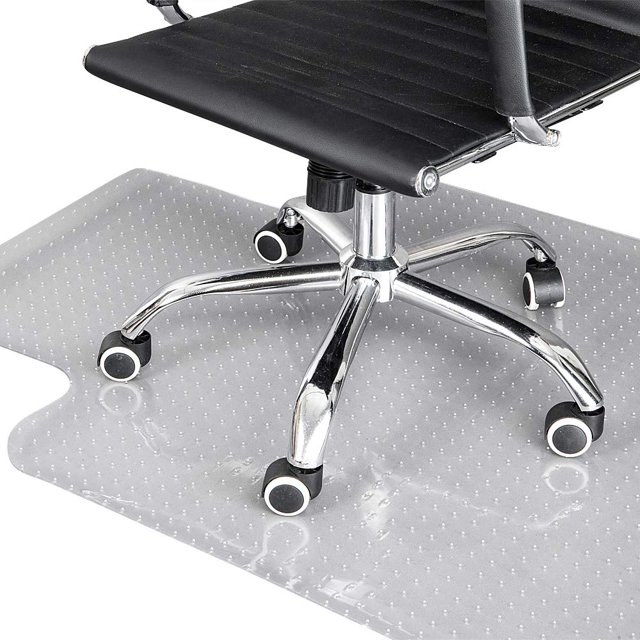 SSLine PVC Plastic Carpet Chair Mat 36" x 48" Office Desk Chair Mat Anti-Slip Lipped Chair Mat for Low and Standard Pile Carpets Transparent Carpet Floor Protector