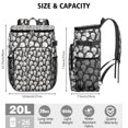 thumbnail image 3 of Gothic Floral Insulated Cooler Backpack - 20L High-Capacity Leakproof Soft Cooler Bag with Skull & Roses Print for Camping, Beach, Picnic, 3 of 6