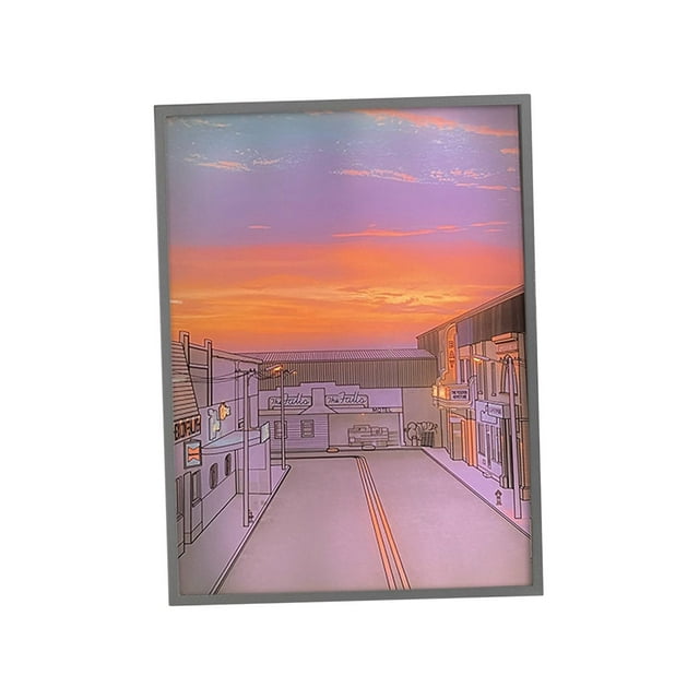 Lámpara de pared decorativa con iluminación LED, luces ambientales para comedor y fiestas. Atardecer