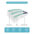 thumbnail image 5 of Anchor Aqua Full Size Down Alternative Comforter, Lightweight Comforter Quilt Bedding Set with Pillow Shams Modern Navy Blue White Striped Nautical All Seasons Bed Comforter Duvet Insert 78"x90", 5 of 7
