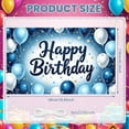 thumbnail image 2 of Blue White Theme Banner Gold Stars Birthday Display Balloon Decor Glittery Design Party Backdrop for Birthday Party Kids Celebration Indoor Party, 2 of 9