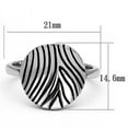 thumbnail image 2 of High polished (no plating) Stainless Steel Ring with Epoxy in Jet for Women Style TK1078, 2 of 4
