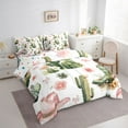 thumbnail image 3 of Manfei Green Cactus Plant Bedding Comforter Set 7pcs, Princess Hat Queen Bedding Sets, 3 of 7