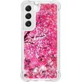 thumbnail image 2 of Compatible with Samsung Galaxy S23 Plus Case Liquid Glitter Cute Stylish Slim Silicone Quicksand Sparkle Shockproof Protective for Women Girls Case for Galaxy S23 Plus Cherry Blossoms YB, 2 of 12