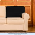 thumbnail image 5 of Subrtex Stretch Back Cushion Cover Check Plaid Couch Backrest Slipcover (T-Right, Black), 5 of 7