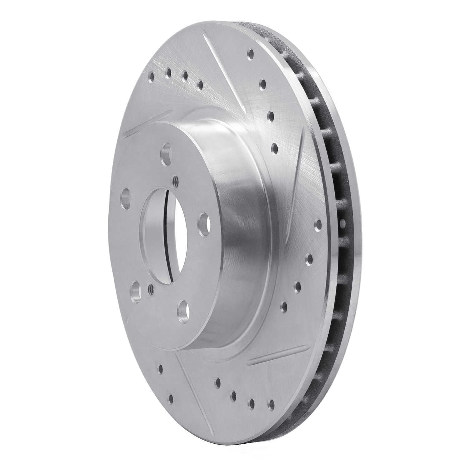 Dynamic Friction Company 631-13007R DFC Brake Rotor - Drilled And Slotted - Silver