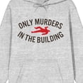 thumbnail image 6 of Only Murders In The Building Word Logo Long Sleeve Athletic Heather Hooded Sweatshirt-Small, 6 of 7