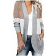 thumbnail image 1 of Cardigans pour Femmes Légers Femmes Décontracté Solide Manches Longues Poche Long Cardigan en Tricot en Solde, 1 of 7