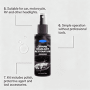 Advanced Ceramic Headlight Restoration Spray, 2026 New Headlight Restoration Spray with Ceramic Coating, Removes Yellowing Agent, Restores Clarity, Long-Lasting Protection, Car Care Tool
