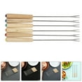 thumbnail image 3 of Supvox 18Pcs Stainless Steel Fondue Forks with Wooden Handles for Cheese Chocolate Barbecue, 3 of 6