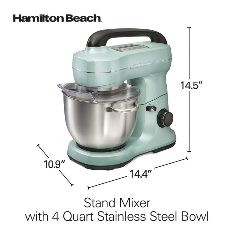 Hamilton Beach Stand Mixer, 300W, 7 Speeds, 4Qt Stainless Bowl