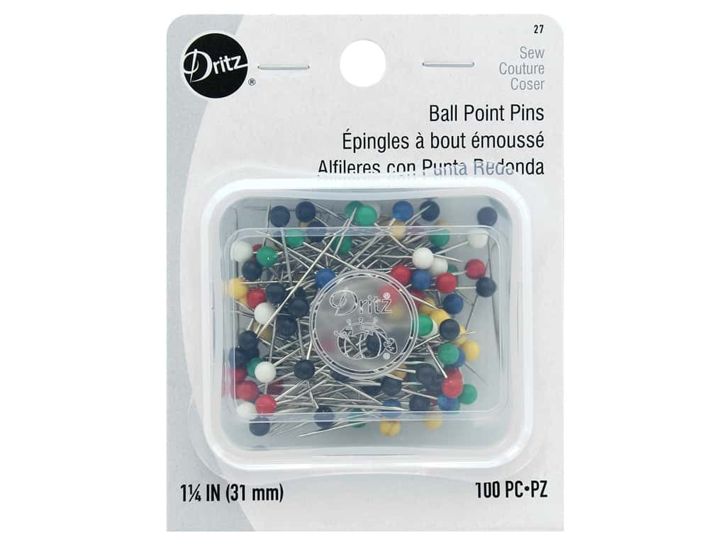 350-Count Dritz 12 Ball Point Pins 1-1/16-Inch 