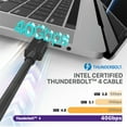 thumbnail image 6 of Fosmon [Intel Certified] 40Gbps Thunderbolt 4 Cable (USB-C to USB-C) - 3.3ft/1m, Support 8K Video and USB-PD 3.0 100W/5A Charging, Compatible with USB4, Thunderbolt 3, for iPad Pro, MacBook Pro, Air, 6 of 6