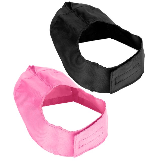 Pets Muzzle, Protable Pet Cat Muzzle Durable Pet Cat Face Guard Breathable Cat Guard Muzzle With Hook And Loop Design For Bathing Surgery Black + Pink L Above 5kg / 11lb