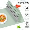 thumbnail image 3 of VCVCOO Green Placemats Set of 4 - Easy Clean Washable Vinyl Placemats, Wipeable Heat Resistant Table Mats for Dining Table, 12x18 inch, 3 of 10