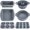 Gray, variant on 6- Bakeware Set, Baking Pans & Molds, Baking Set with Pumpkin Ring Pan, Loaf Pan, Round & Square Cake Pan, 6-Cavity Donut Pan, 12-Cup Mini Muffin Pan