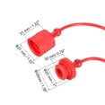 thumbnail image 2 of Unique Bargains 1' ID PVC Male Female Hydraulic Quick Coupling Dust Cap and Plug Kit, Red 2Set, 2 of 5