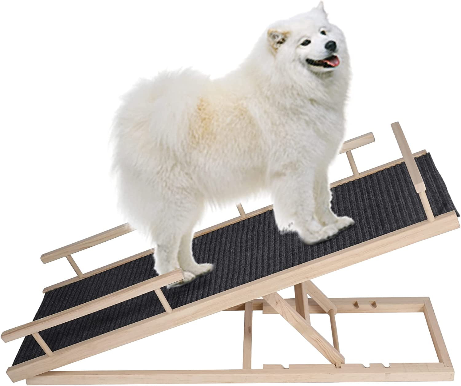 Lineslife Adjustable Dog Ramp for High Beds Couch, Indoor Pet Ramps for