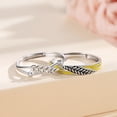 thumbnail image 4 of Silver Maxiang Happy Couple Ring Korean Style Xiaoqing Flower, 4 of 9