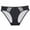 Black, variant on Womens Panties, Cotton Underwear for Women, French Thin Low Rise Solid Mesh Trim Cotton Gusset Comfort Single Daily Brief White M
