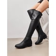 thumbnail image 2 of Women's Over The Knee Block Heel Riding Boots - Autumn Winter Fashion 2026, Comfortable High Low Heels for Women, 2 of 9