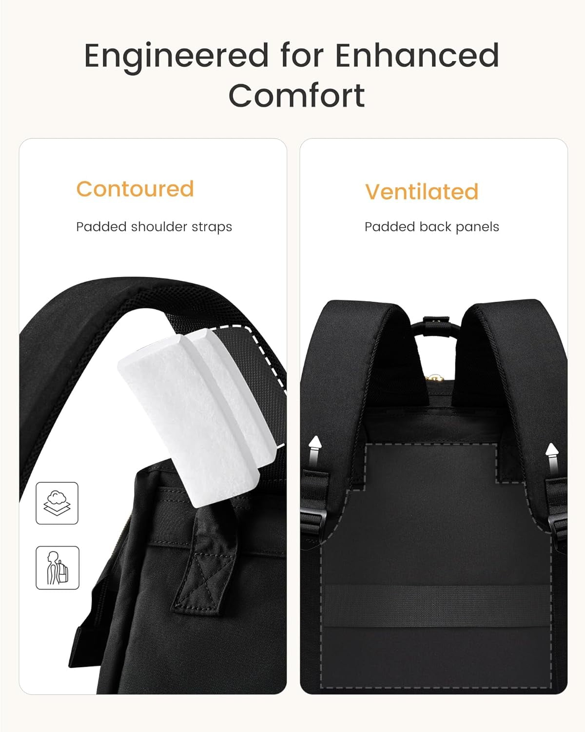 LOVEVOOK Laptop Backpack for Women with Giant Tumbler Holder Pocket,15.6 inch Waterproof Travel Backpack Purse Computer Laptop Bag,Professional Work College Nurse Teacher Backpack Casual Daypack