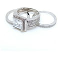 thumbnail image 4 of Beverly Halo Wedding Ring Set for Women Cz Engagement Matching Bands Ginger Lyne Collection, 4 of 7