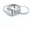 Silver, variant on Beverly Halo Wedding Ring Set for Women Cz Engagement Matching Bands Ginger Lyne Collection