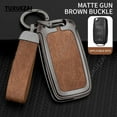 thumbnail image 6 of Zinc alloy+leather Car Key Case For Volkswagen A 3 buttons Polo Tiguan Passat Golf Jetta Lavida Skoda Octavia Keys Full Cover, 6 of 28