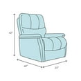 thumbnail image 5 of LUXMOD Relax Lounge Manual Recliner Red Fabric, 5 of 5