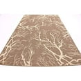 thumbnail image 2 of Unique Loom Botanical Collection Tapis Intérieur et Extérieur Abstrait Pictural Transitionnel, 6 x 9 Pieds, Brun/beige, 2 of 2
