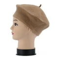 thumbnail image 2 of ZSQDM French Style Beret Hat for Women Ladies Solid Color Imitation Beret Bud Hat Painter Hat Womens Classic Knit Beret Cap, 2 of 3
