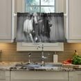 thumbnail image 5 of Coolnuti Running Horses Valances for Windows 24 Inch Small Window Blackout Valance Curtains Rod Pocket Window Curtains Treatment for Kitchen Bathroom Cafe, 1 Panel Home Decor, 5 of 7