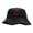 Black, variant on Lined Canada Leaf Embroidered Bucket Hat - White OSFM