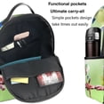 thumbnail image 5 of Lsque Pikmin Pattern Backpack – School Travel Canvas Daypack with Ergonomic Padded Straps, Multiple Compartments & Leather Handle, 5 of 5