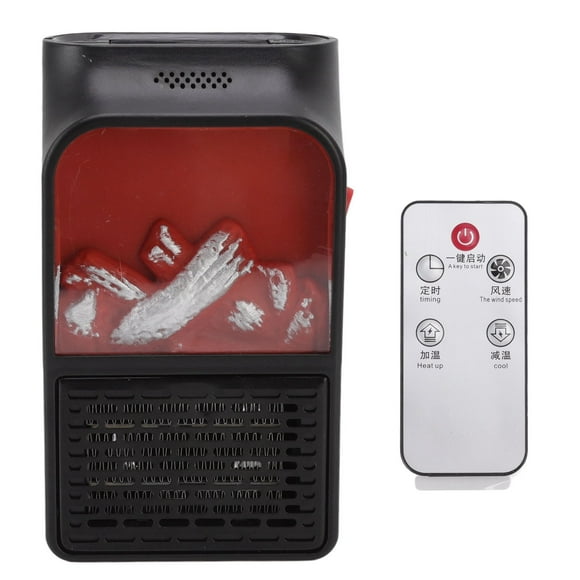 Flame Heater Mini 1000W PTC Ceramic Fast Heating Silent Portable Fireplace Heater with Fireproof Frosted Casing for Home UK Plug 220V