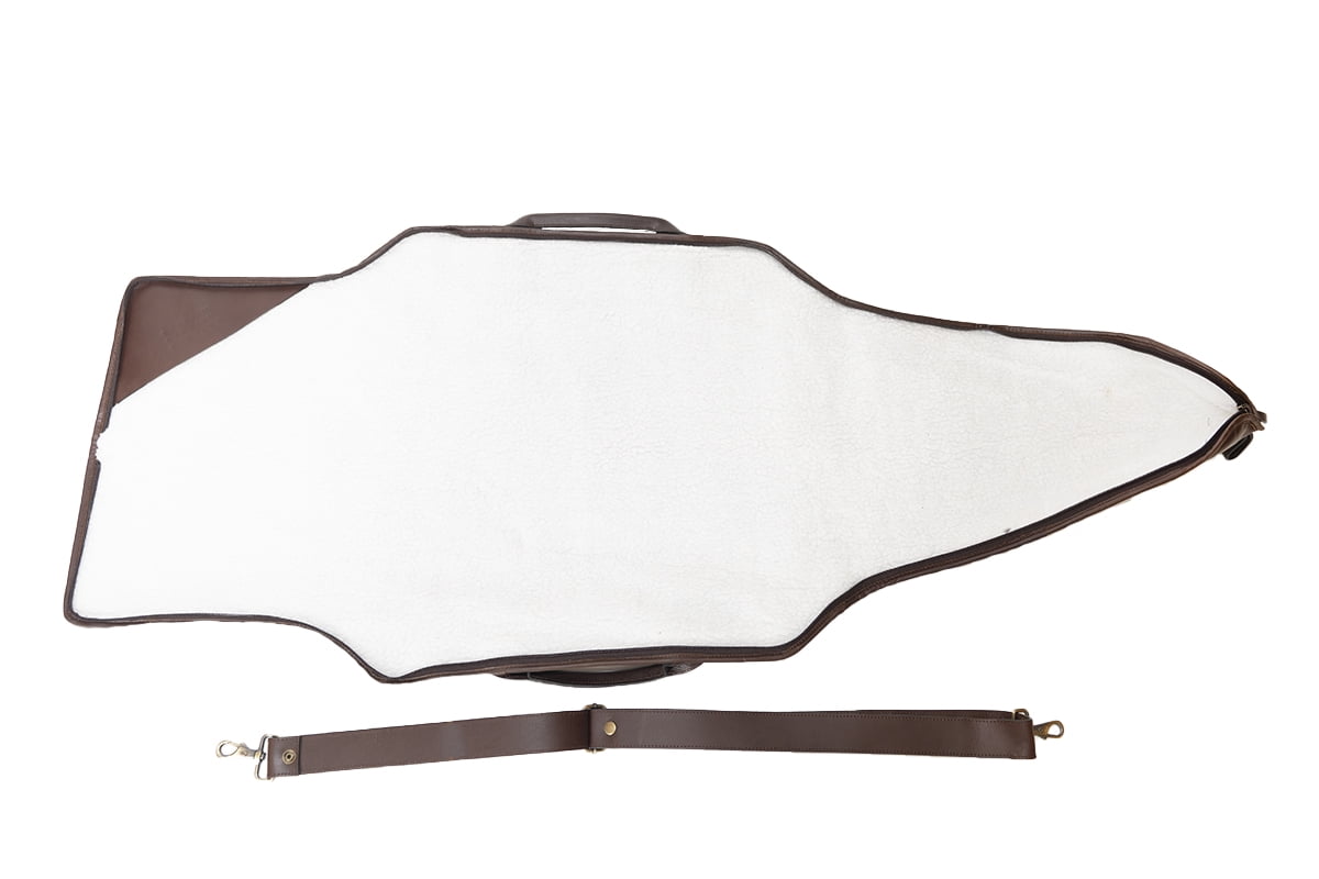 Handcrafted English Genuine Leather 50” Rifle Gun Shotgun Case Bag Brown
