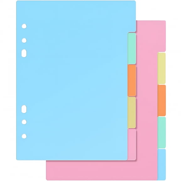 CCOCC A5 Binder Divider,Multicolor,10 Count