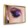 thumbnail image 3 of Designart 'Bright Eye Makeup In Luxurious Blue And Pink Shades' Modern Framed Canvas Wall Art Print, 3 of 5